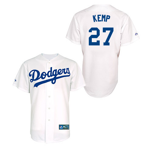 Matt Kemp #27 Youth Baseball Jersey-L A Dodgers Authentic Home White MLB Jersey